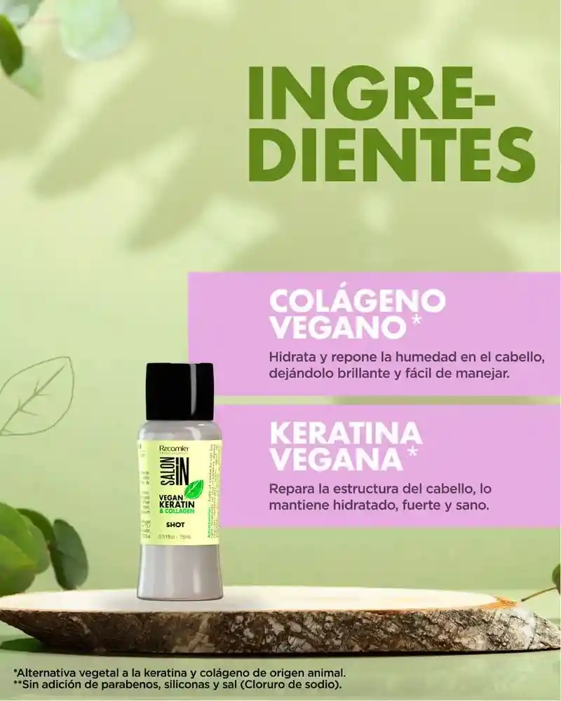 Ampolleta Shot Vegan Keratin Collagen