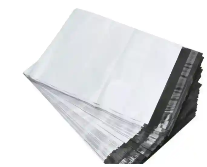 100 Bolsas Blancas Seguridad 50x55 Lisas Mensajeria Ecommerc