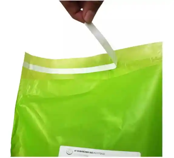 100 Bolsa Verde 40x30 Seguridad Lisa Mensajeria O Ecommerce