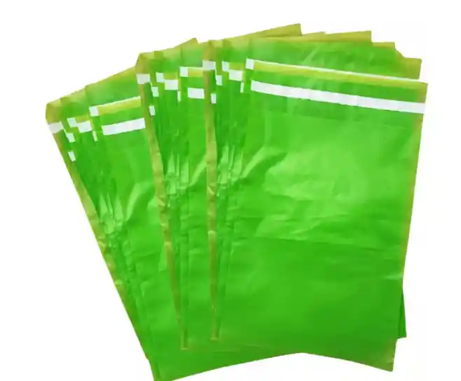 100 Bolsa Verde 40x30 Seguridad Lisa Mensajeria O Ecommerce