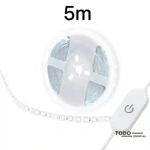Cinta Led Blanca Fría 5 Metros Con Usb