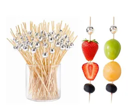 Pinchos Cóctel X 30 Unds Perla Plateada, Palillos De Bambú Perla Plateada