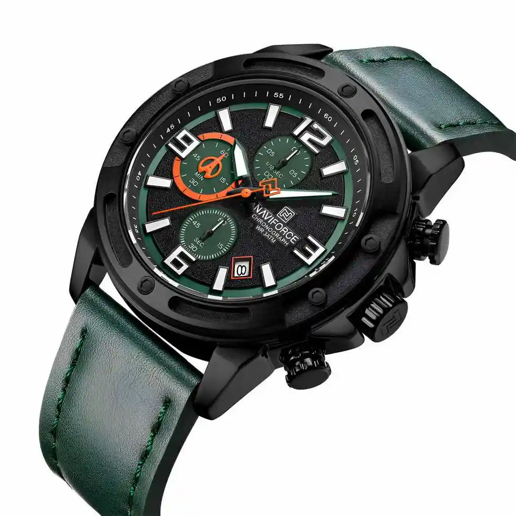 Reloj Naviforce Original Nf8074 Analogo Hombre + Estuche