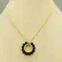 Collar Dalia Con Piedras Obsidiana