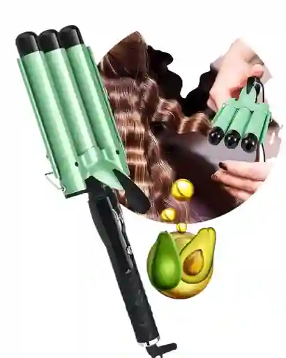 Pinza De Cabello Ondas De Sirena Rizadora Onduladora Aguacate