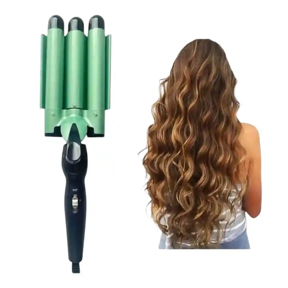 Pinza De Cabello Ondas De Sirena Rizadora Onduladora Aguacate