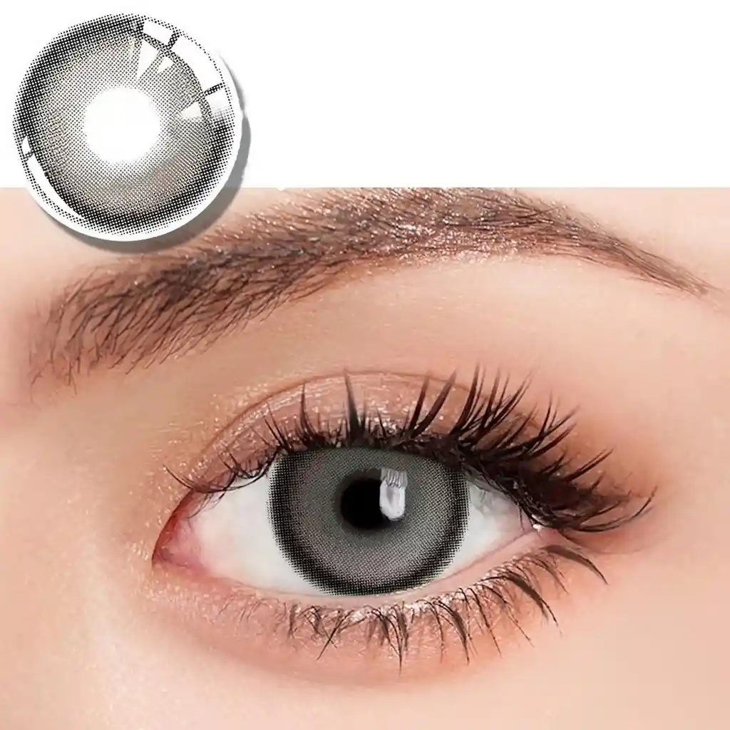 Lentes De Contacto Color Gris Cosplay Disfraz Halloween Gray