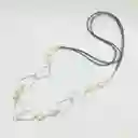 Collar Perlas Y Argollas De Plata