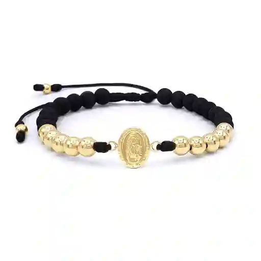 Pulsera Guadalupe Neopreno Oro Laminado 18k