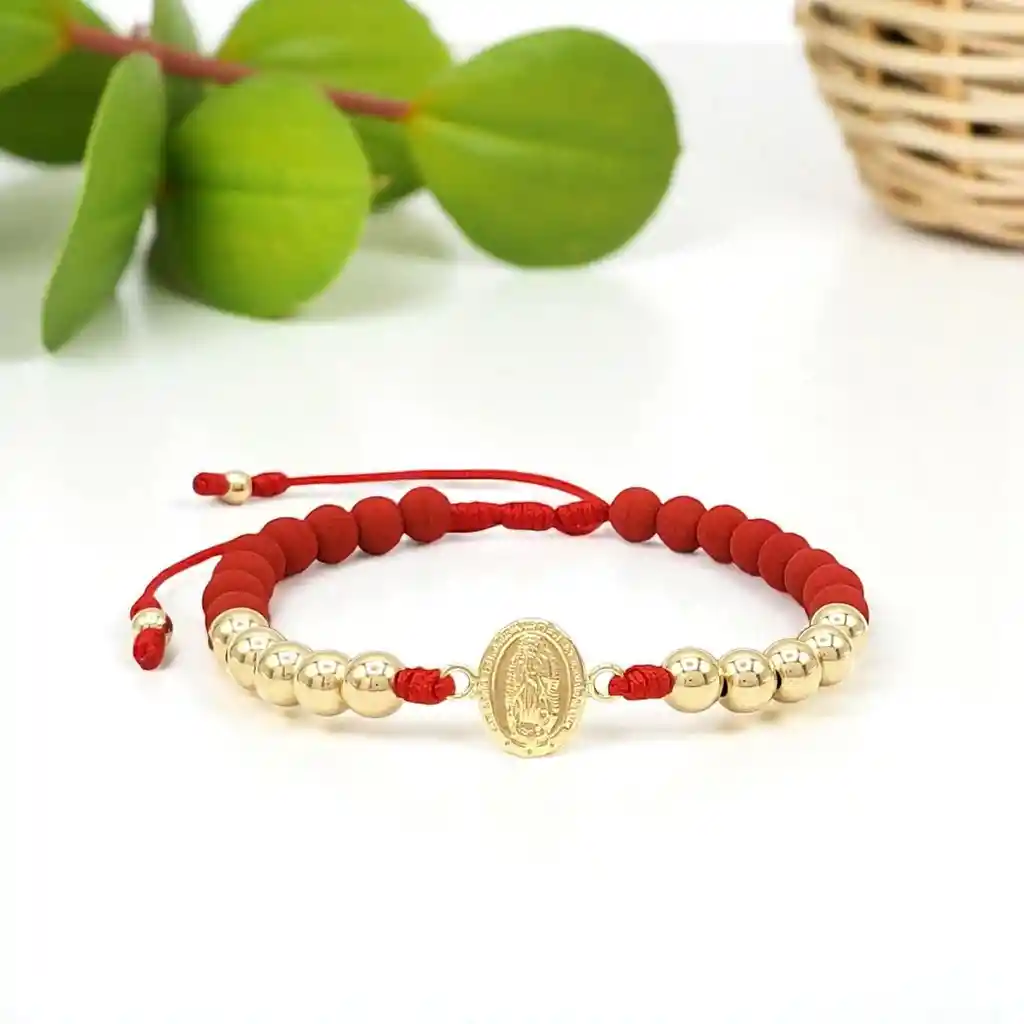 Pulsera Guadalupe Neopreno Oro Laminado 18k