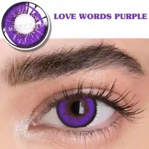 Lentes De Contacto Color Morado Cosplay Disfraz Halloween Purpura
