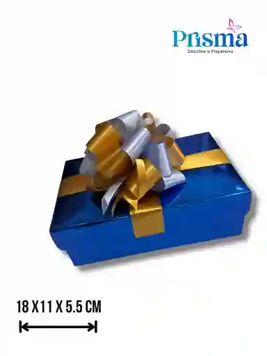 Caja De Regalo Azul Pequeña Con Moño
