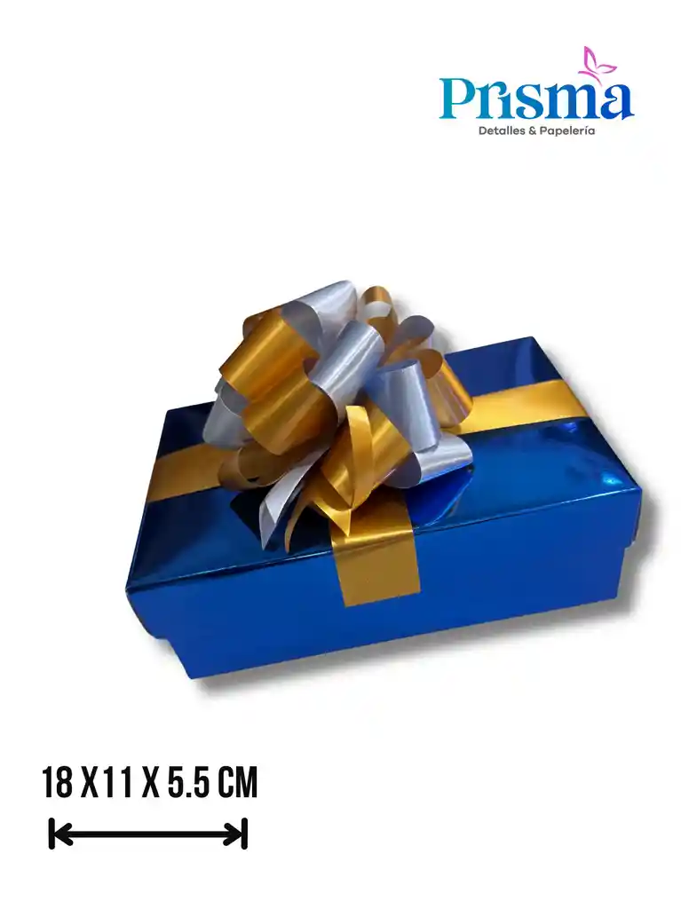 Caja De Regalo Azul Pequeña Con Moño