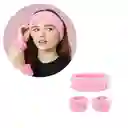 Kit Diadema Balaca + Muñequeras Bandas Cuidado Facial Rostro