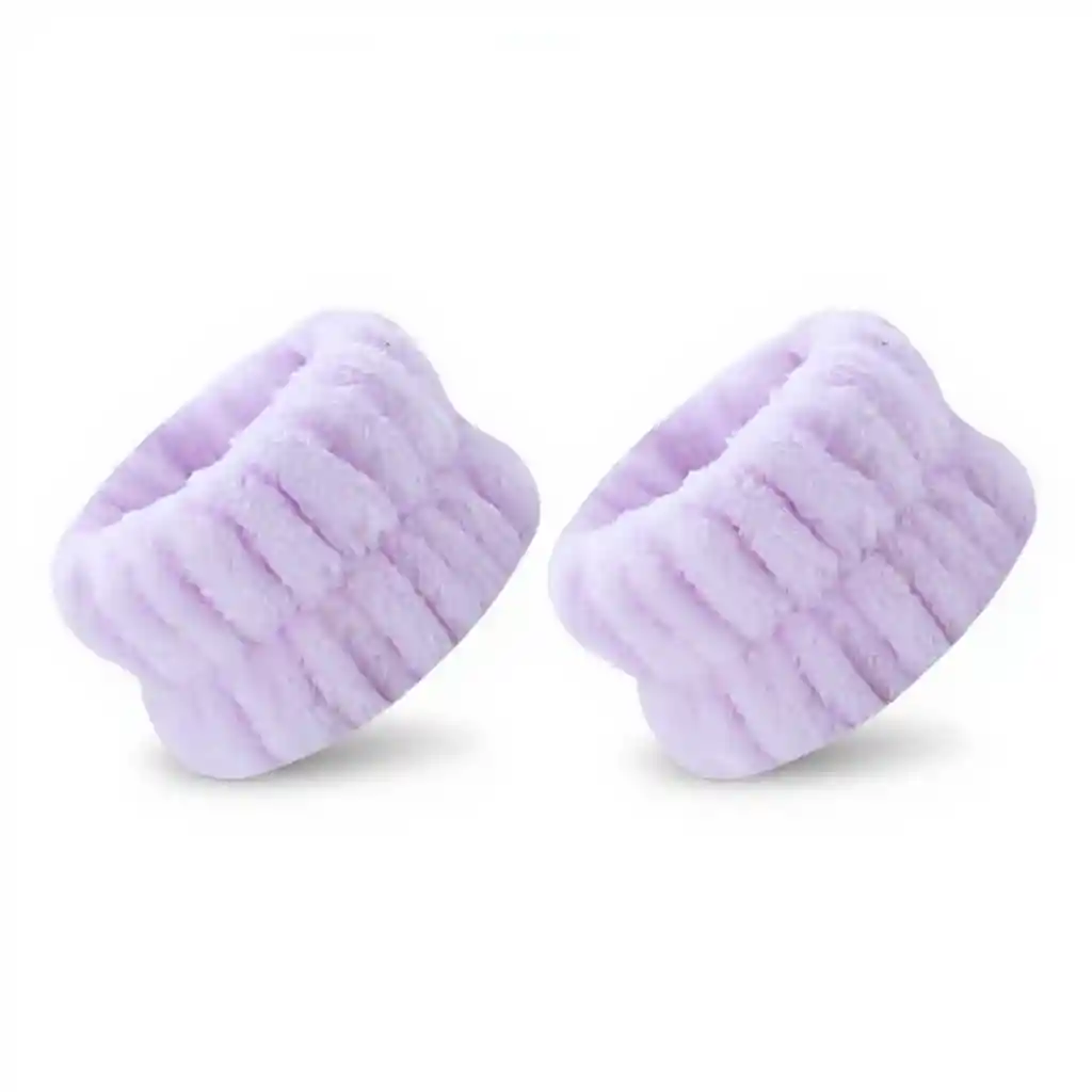 Kit Diadema Balaca + Muñequeras Bandas Cuidado Facial Rostro