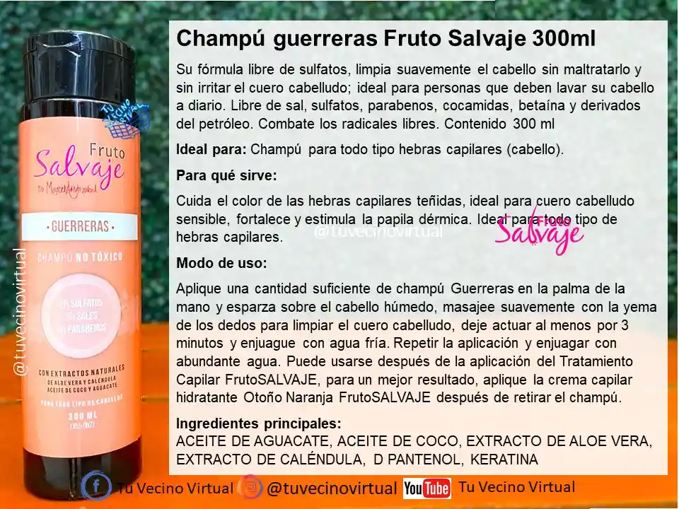 Champú Guerreras Fruto Salvaje 300ml