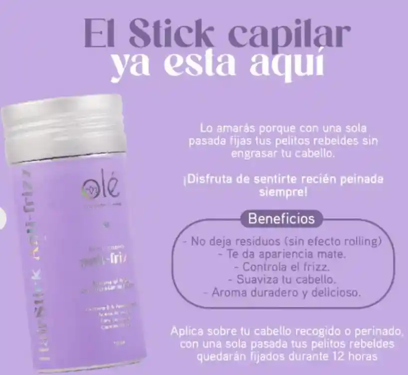 Cera Capilar Anti-frizz Traslúcido Ole 50 Ml