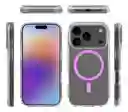 Estuche Transparente Magsafe Iphone 17 Pro Max Morado