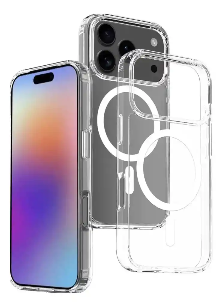 Estuche Transparente Magsafe Iphone 17 Pro Negro
