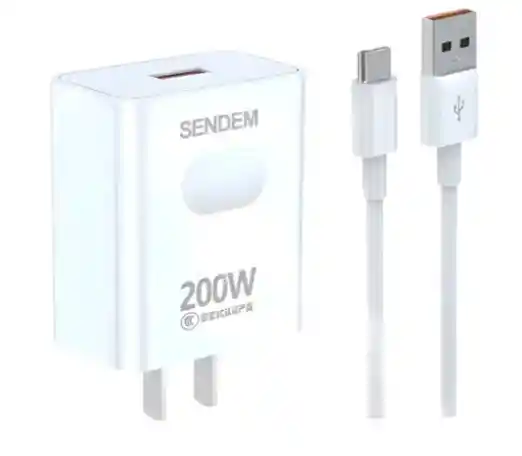 Cargador Tipo C 200w Carga Rápida Usb