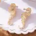 Aretes Caballito De Mar Dorado