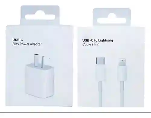 Combo Cable Y Adaptador Importado Apple