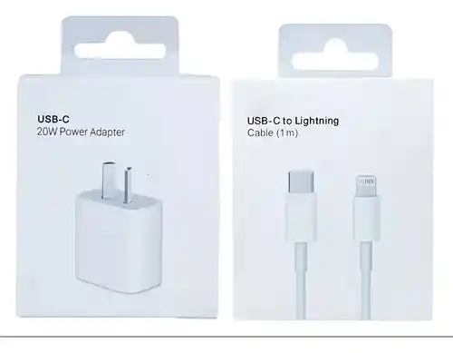 Combo Cable Y Adaptador Importado Apple