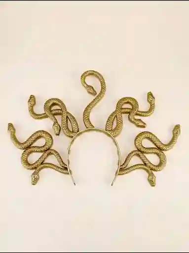 Diadema De Medusa Grande Dorada