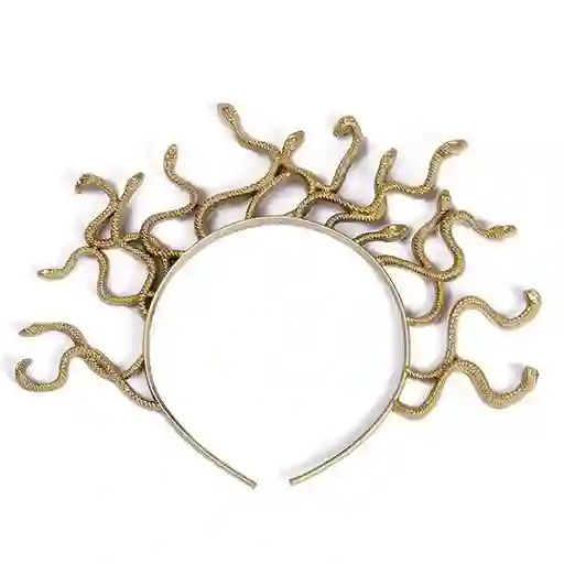 Diadema De Medusa Pequeña Dorada