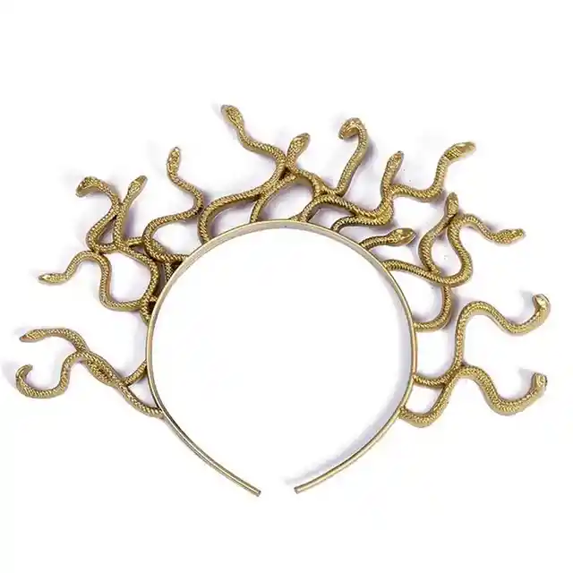 Diadema De Medusa Pequeña Dorada