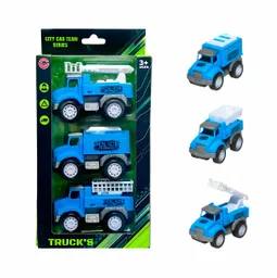 Camion Carro Policia Juguete Didactico X 3 Unidades