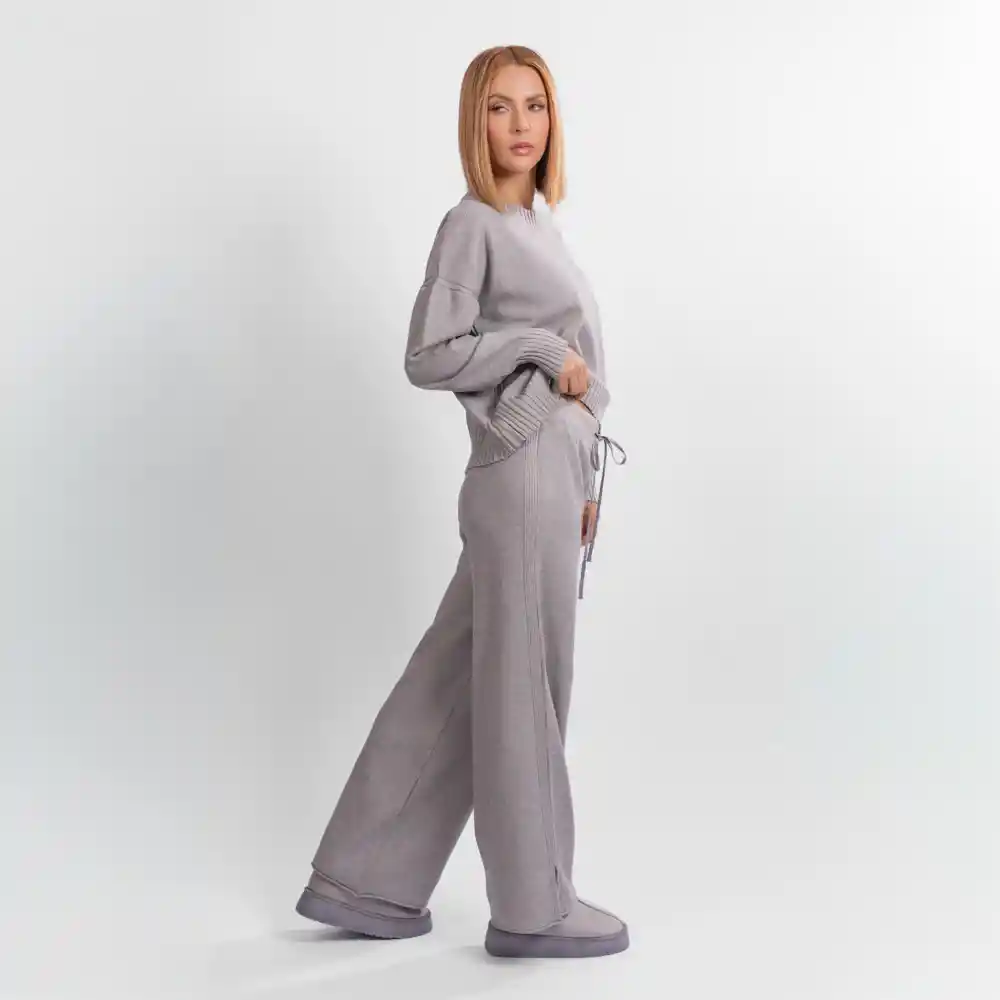 Conjunto Tejido- Talla S/m Gris