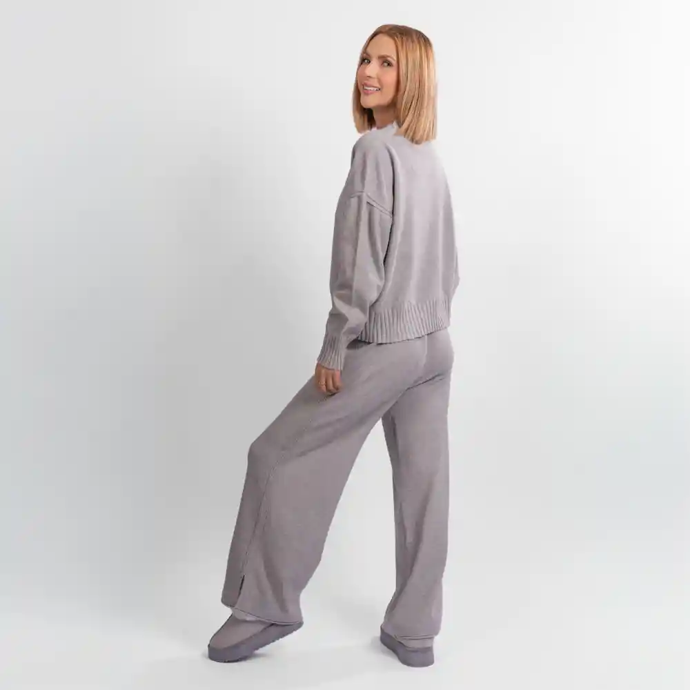 Conjunto Tejido- Talla L/xl Gris