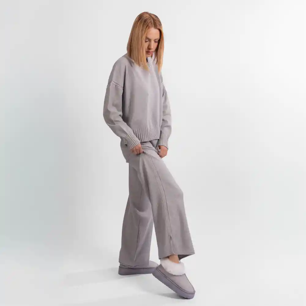 Conjunto Tejido- Talla L/xl Gris