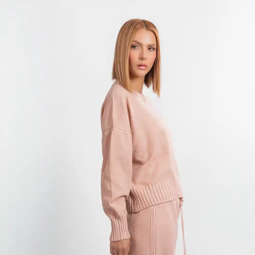 Conjunto Tejido- Talla S/m Palo Rosa