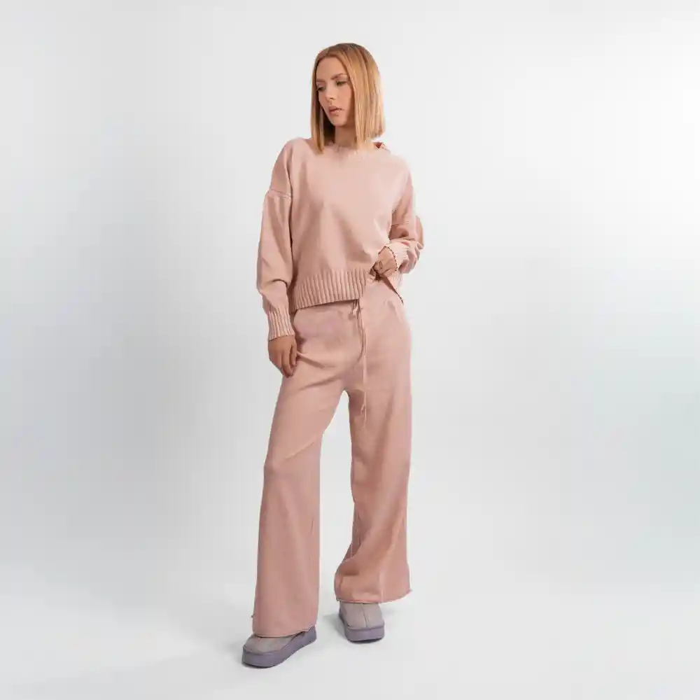 Conjunto Tejido- Talla L/xl Palo Rosa