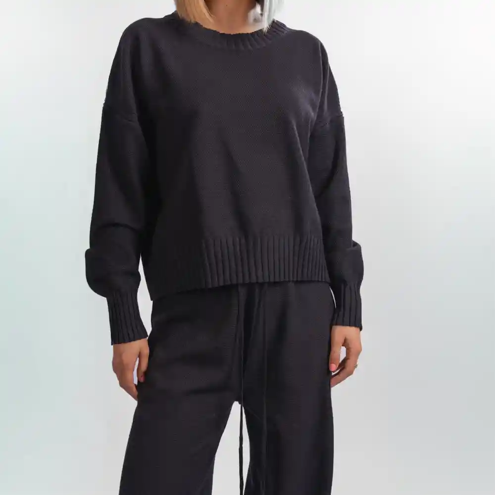 Conjunto Tejido- Talla L/xl Negro