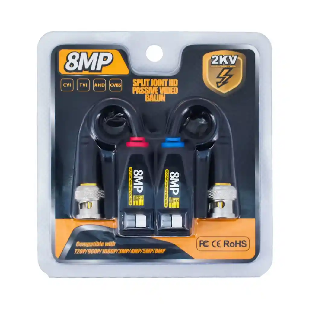 Video Balun Hd A Presion 8mp 2kv Hd 4k