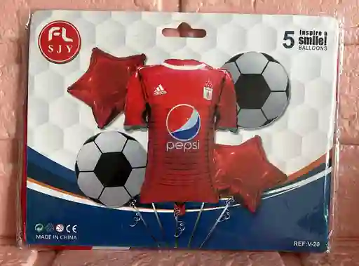 Bouquet De Globos Camiseta America Equipos X5 Piezas