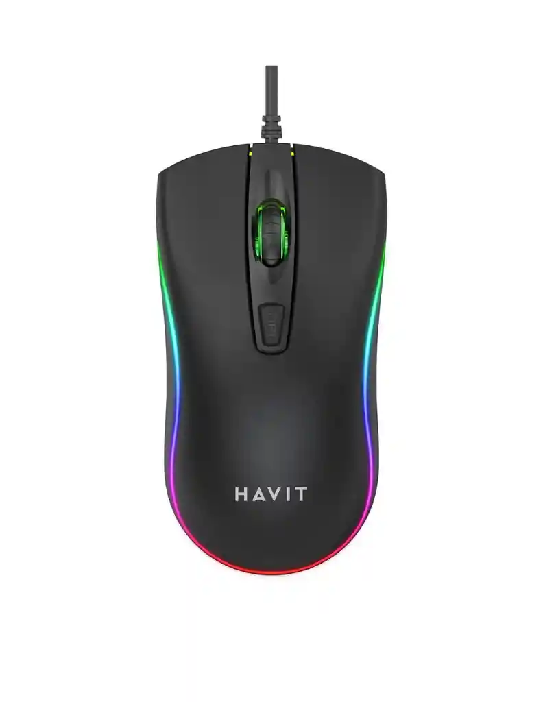 Mouse Gamer Havit Ms72 Usb Alámbrico Con Iluminación Rgb 1200 Dpi.
