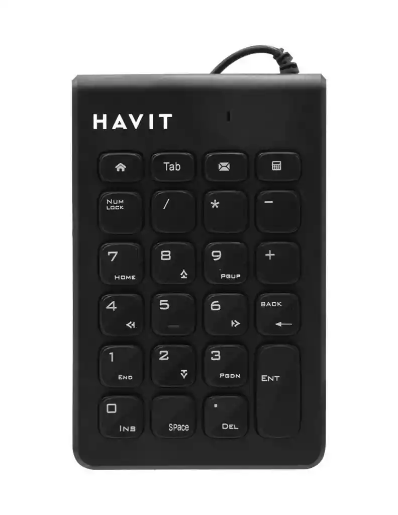 Teclado Numérico Havit Kb223 Negro Usb Ideal Para Contabilidad Y Finanzas