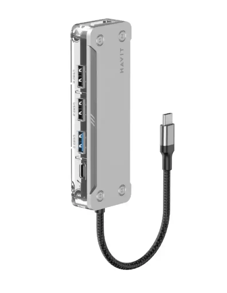 Hub Usb-c 5 En 1 Havit 3 Usb-a, 1 Usb-c Y 1 Hdmi 4k 30hz