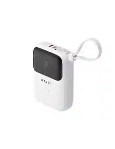 Powerbank Havit Pb5215 10000mah Con Cables Tipo C Y Lightning Integrados