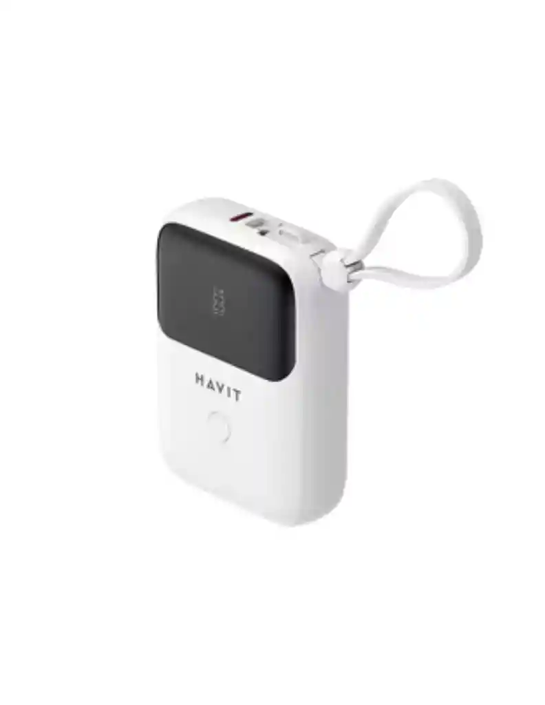 Powerbank Havit Pb5215 10000mah Con Cables Tipo C Y Lightning Integrados