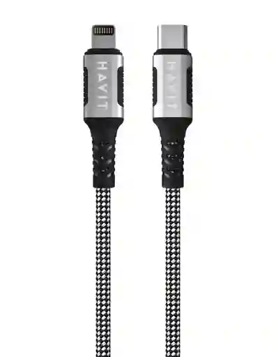 Cable De Carga Rápida Usb-c A Lightning 30w Havit Trenzado Magnético 1m