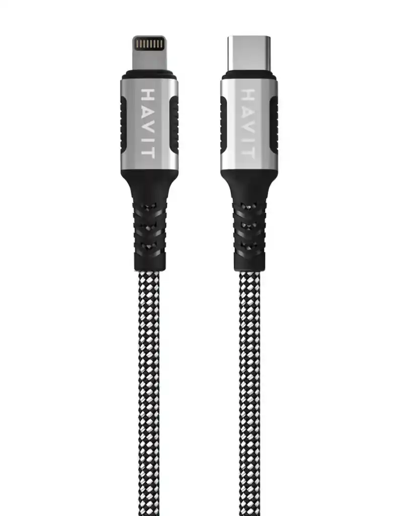 Cable De Carga Rápida Usb-c A Lightning 30w Havit Trenzado Magnético 1m