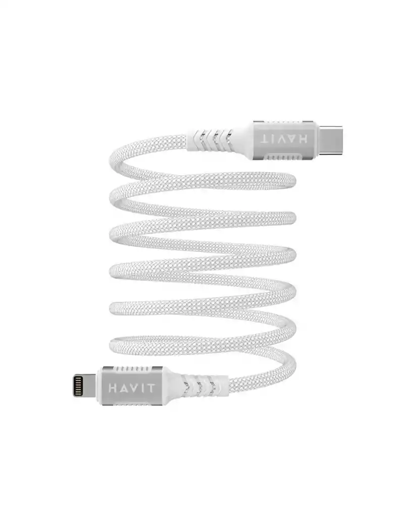 Cable De Carga Rápida Usb-c A Lightning 30w Havit Trenzado Magnético 1m