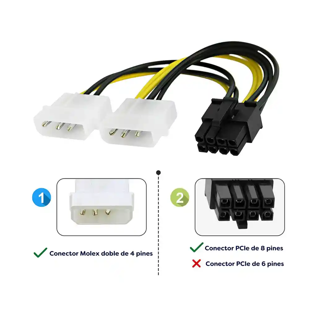 Cable Poder 4pin*2 A 8pin