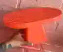 Soporte O Base Para Tortas Ovalada Naranja Neon
