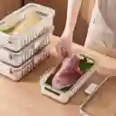 Contenedor Alimentos Nevera Organizador Con Cierre Hermético Y Filtro Escurridor 2.0 Litros